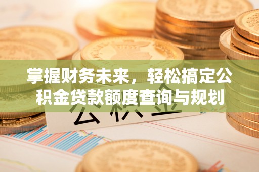 玛曲掌握财务未来，轻松搞定公积金贷款额度查询与规划