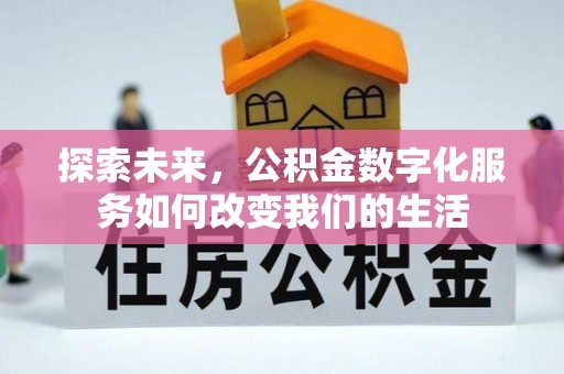 玛曲探索未来，公积金数字化服务如何改变我们的生活