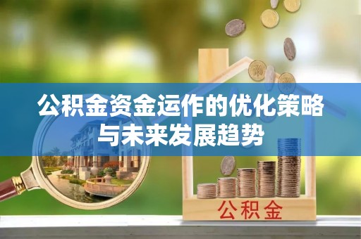 玛曲公积金资金运作的优化策略与未来发展趋势