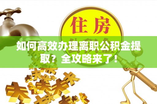 玛曲如何高效办理离职公积金提取？全攻略来了！