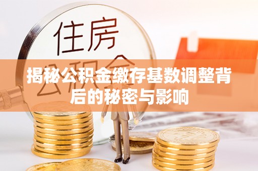 玛曲揭秘公积金缴存基数调整背后的秘密与影响