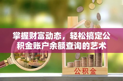 玛曲掌握财富动态，轻松搞定公积金账户余额查询的艺术