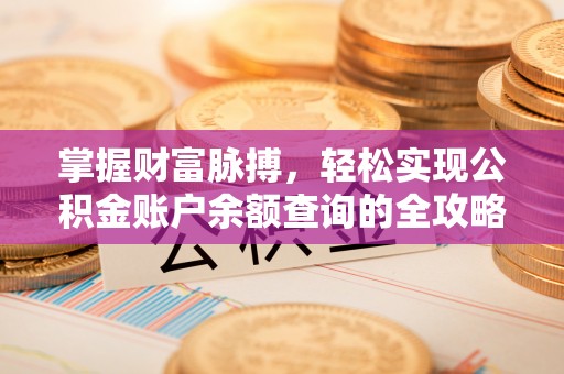 玛曲掌握财富脉搏，轻松实现公积金账户余额查询的全攻略