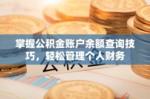 玛曲掌握公积金账户余额查询技巧，轻松管理个人财务